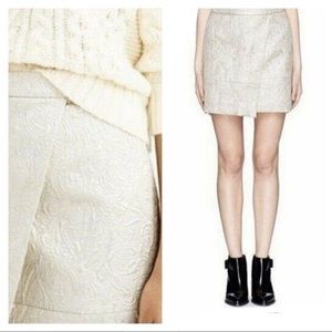 J.Crew Metallic Faux Wrap Jacquard Mini Skirt